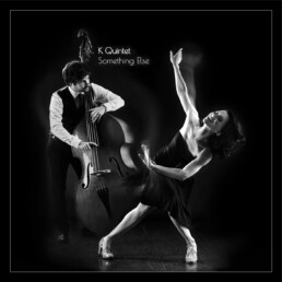 album cover for Something Else album by K Quintet, lead singer Ksenia Parkhatskaya and bassist David Duffy